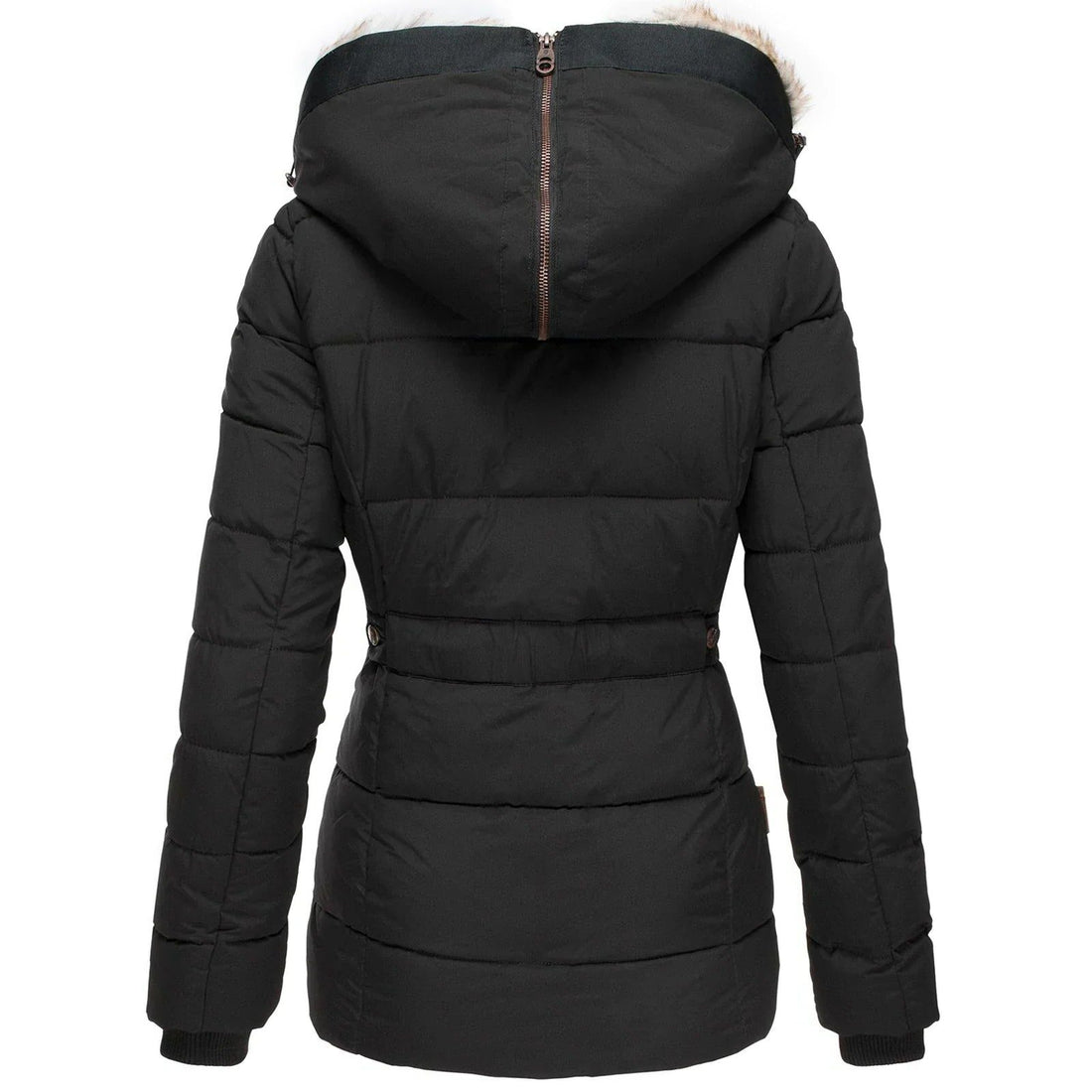 Lange Puffer Winterjas met Faux Fur Capuchon voor Dames