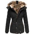 Lange Puffer Winterjas met Faux Fur Capuchon voor Dames - View 4