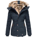 Lange Puffer Winterjas met Faux Fur Capuchon voor Dames - View 6