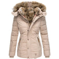 Lange Puffer Winterjas met Faux Fur Capuchon voor Dames - View 7