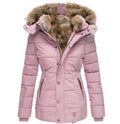 Lange Puffer Winterjas met Faux Fur Capuchon voor Dames - View 9