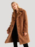 Lange Trenchcoat met Oversized Fit voor Dames - Braun