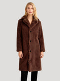 Lange Trenchcoat met Oversized Fit voor Dames - Dunkelbraun