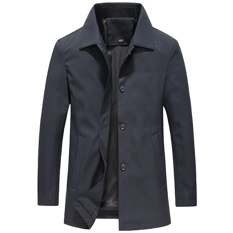 Lange Windbestendige Jas voor Heren - Blauw