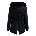 Lange Winterjas met Bontafvoering voor Dames - View 8