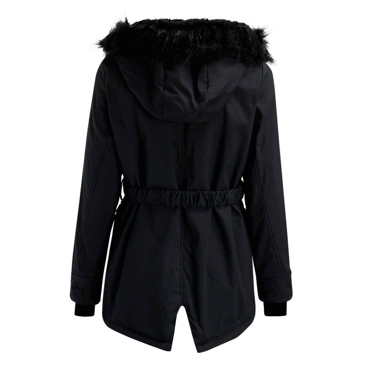 Lange Winterjas met Bontafvoering voor Dames - View 8