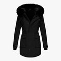 Lange Winterjas met Bontafwerking voor Dames
