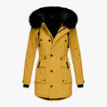 Lange Winterjas met Bontafwerking voor Dames - View 3