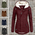 Lange Winterjas met Capuchon en Teddy Voering voor Dames