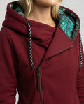 Lange Winterjas met Capuchon en Palmprint Voering voor Dames