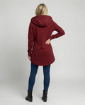 Lange Winterjas met Capuchon en Palmprint Voering voor Dames