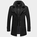 Lange Winterjas met Opstaande Kraag voor Heren - Sort (5 stykker tilbage)