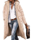 Lange Winterjas met Teddy Voering voor Dames - Beige