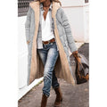 Lange Winterjas met Teddy Voering voor Dames - Grau