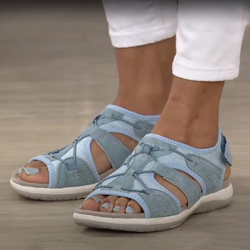 Sandalen met Open Teen en Klittenbandsluiting voor Dames