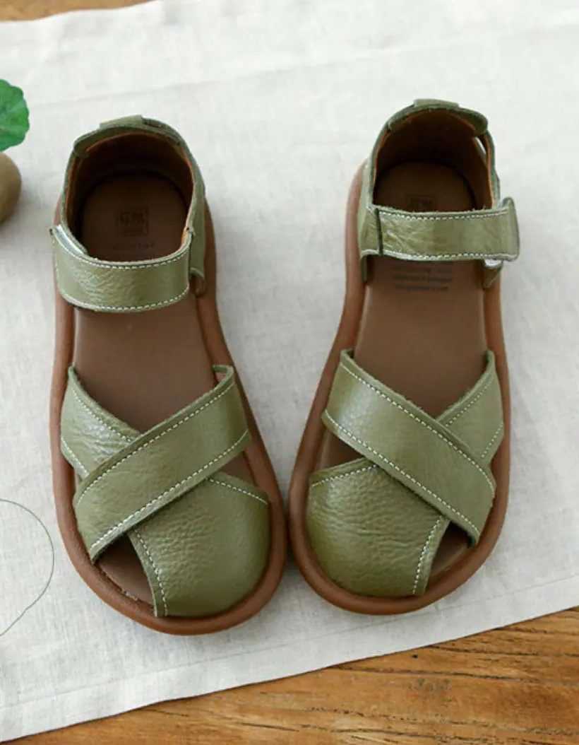 Lederen Sandalen met Gekruiste Bandjes voor Dames