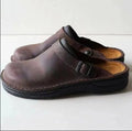 Leren Instapslippers met Gesp voor Heren
