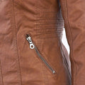 Leren Jas met Capuchon en Ritssluiting voor Dames - View 10