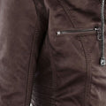 Leren Jas met Capuchon en Ritssluiting voor Dames - View 16