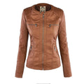 Leren Jas met Capuchon en Ritssluiting voor Dames - View 2