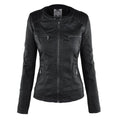 Leren Jas met Capuchon en Ritssluiting voor Dames - View 5