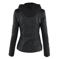 Leren Jas met Capuchon en Ritssluiting voor Dames - View 6