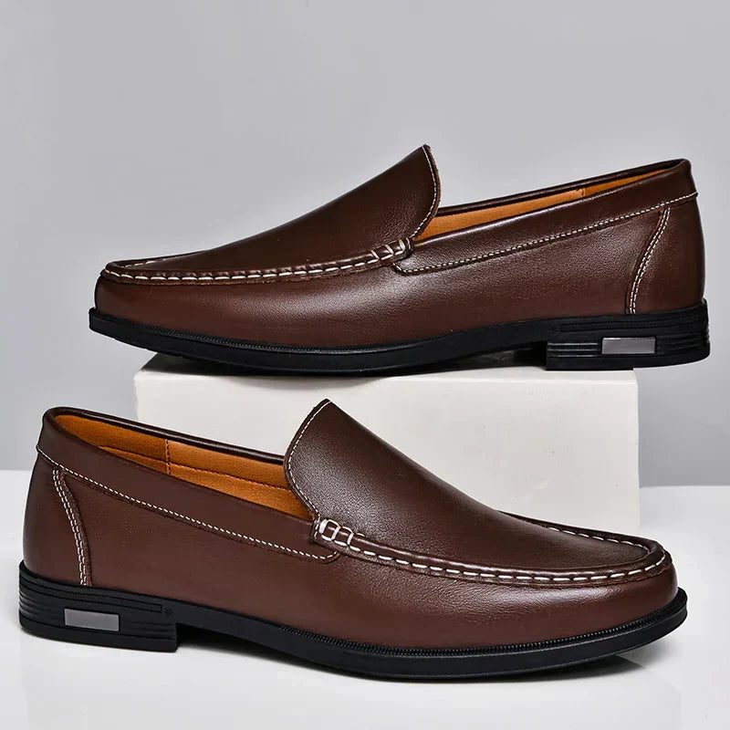 Leren Loafers met Opstaande Kraag voor Heren