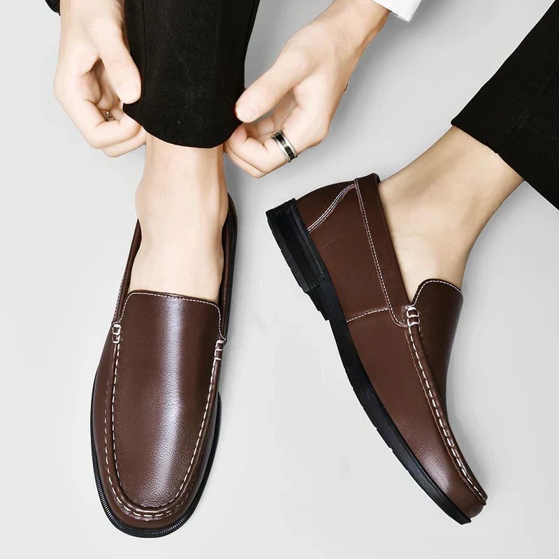 Leren Loafers met Opstaande Kraag voor Heren - View 14