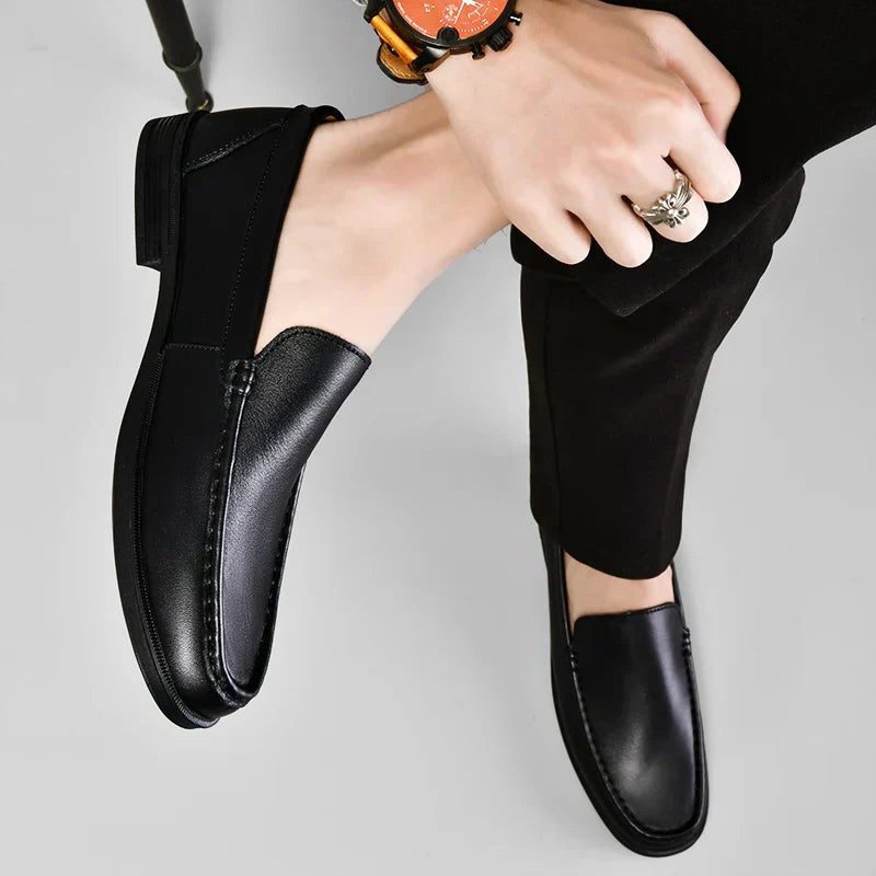 Leren Loafers met Opstaande Kraag voor Heren - View 15