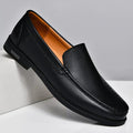 Leren Loafers met Opstaande Kraag voor Heren - Schwarz