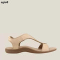 Leren Open Teen Sandalen met Verstelbare Gespen voor Dames - View 6