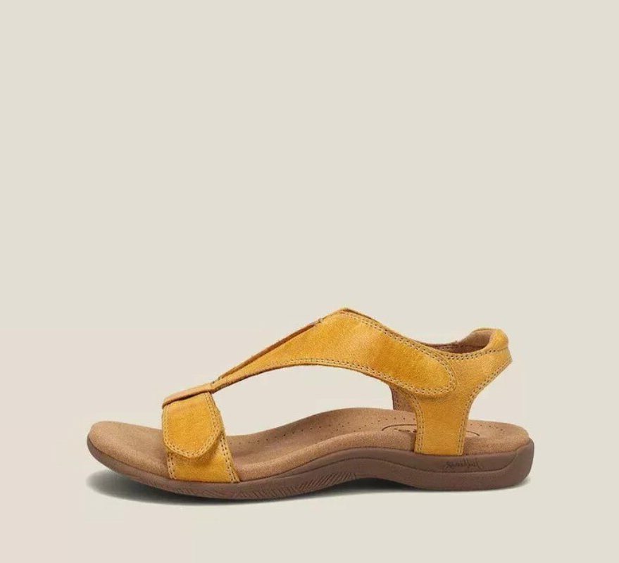 Leren Open Teen Sandalen met Verstelbare Gespen voor Dames - View 4