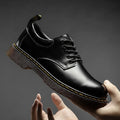 Leren Oxfords met Blokhak voor Heren - View 3