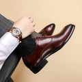 Leren Puntige Neus Oxfords voor Heren - View 2