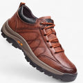 Leren Wandelschoenen met Blokzool voor Heren - Brun