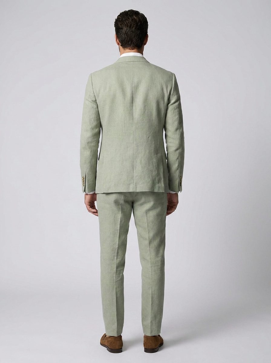 Linnen Set met Blazer en Pantalon voor Heren - View 3