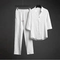 Linnen Set met Overhemd en Pantalon voor Heren
