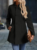 Longline Blazer Jas met Knoopsluiting voor Dames - View 7