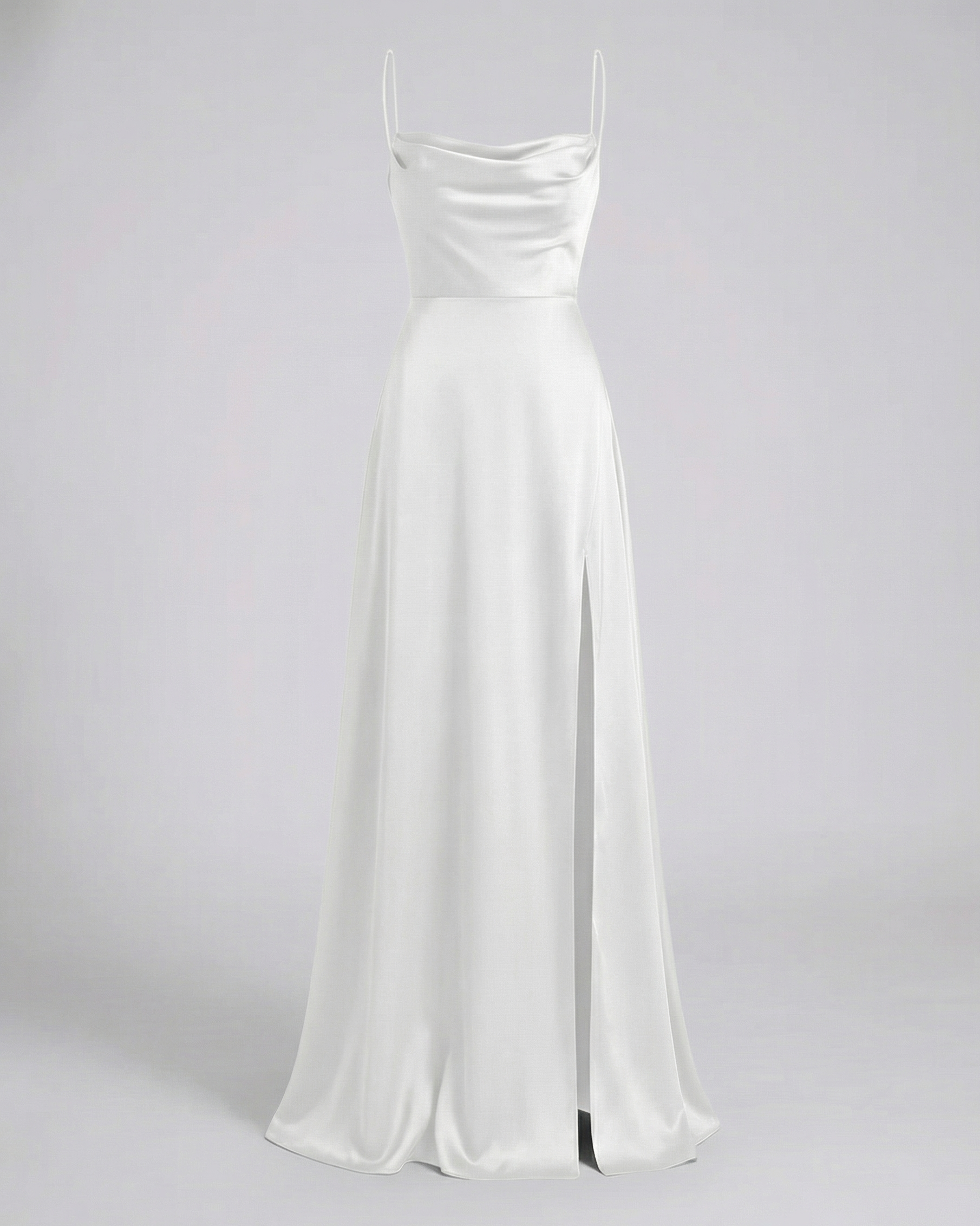 Satijnen Maxi Jurk met Beinsplit voor Dames