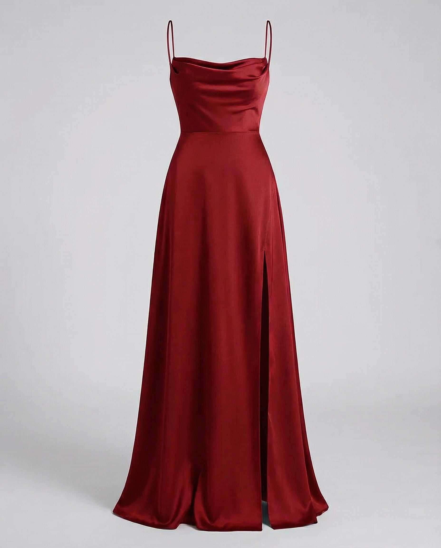 Satijnen Maxi Jurk met Beinsplit voor Dames