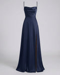 Satijnen Maxi Jurk met Beinsplit voor Dames