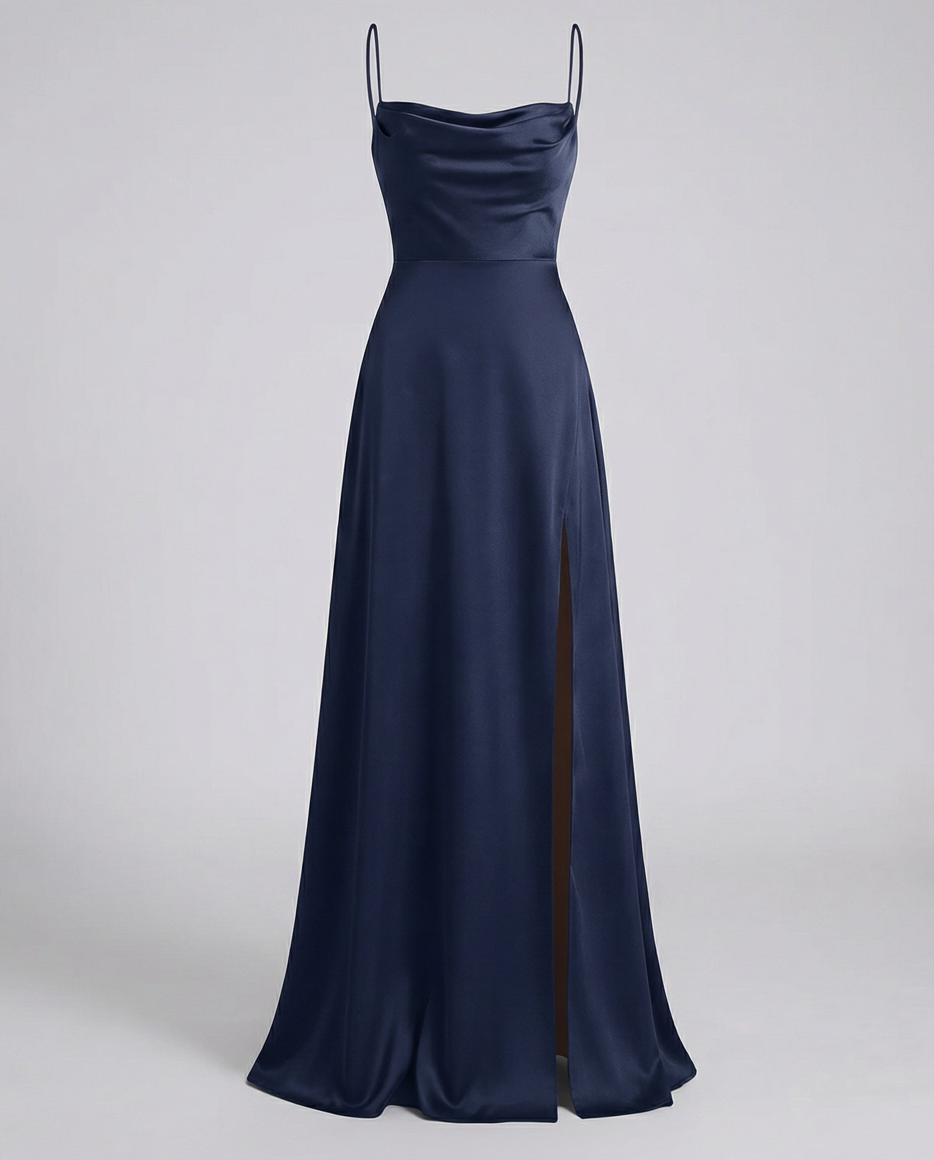 Satijnen Maxi Jurk met Beinsplit voor Dames
