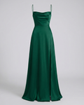 Satijnen Maxi Jurk met Beinsplit voor Dames