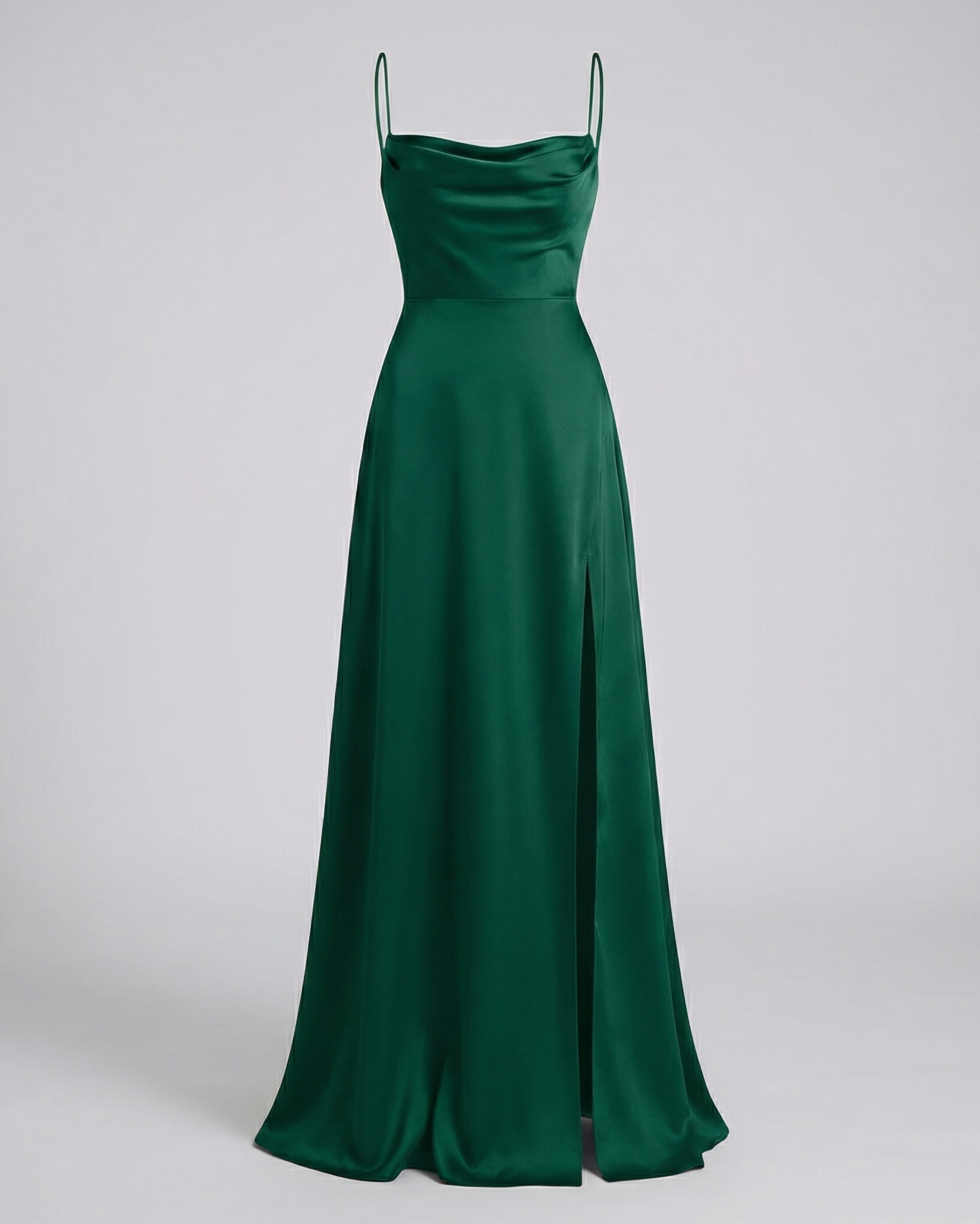 Satijnen Maxi Jurk met Beinsplit voor Dames