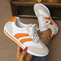 Mesh Overlay Lace-Up Sneakers voor Dames - View 3