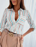 Blouse met Omslag Kraag voor Dames