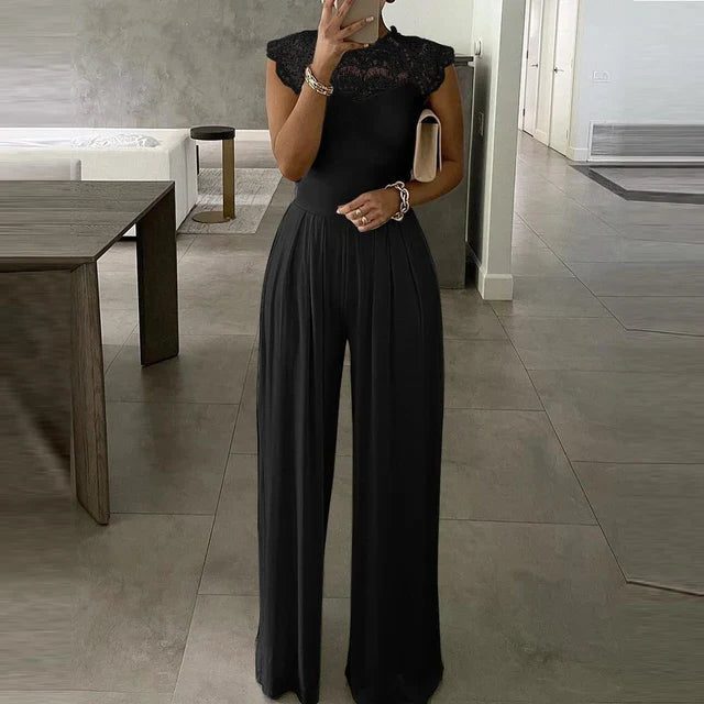 Mouwloze Jumpsuit met Kantdetail voor Dames
