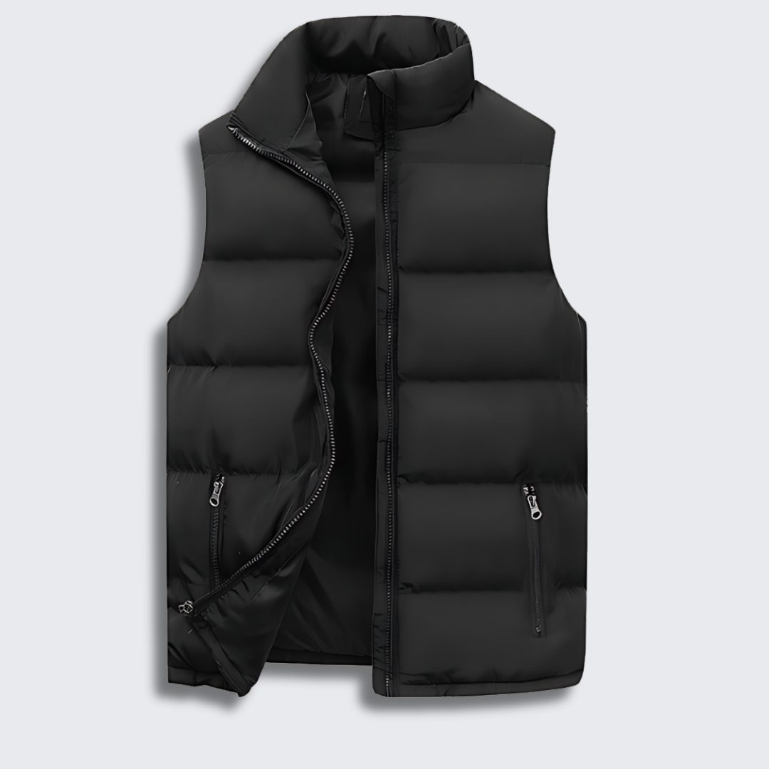 Mouwloze Puffer Bodywarmer voor Heren - Zwart
