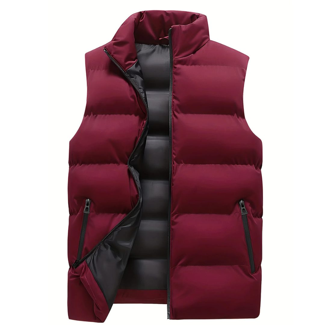 Mouwloze Puffer Bodywarmer voor Heren - Rood