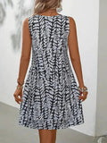 Mouwloze Zomerjurk met Abstracte Print voor Dames - View 5